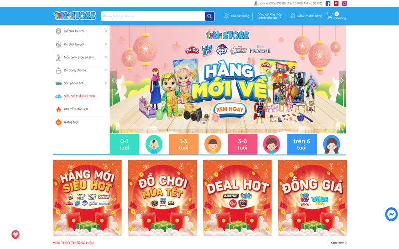 Thiết kế website đồ chơi trẻ em